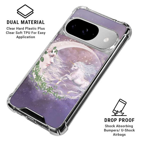 Moon Unicorn by Laurie Prindle Google Pixel 10 Clear Case